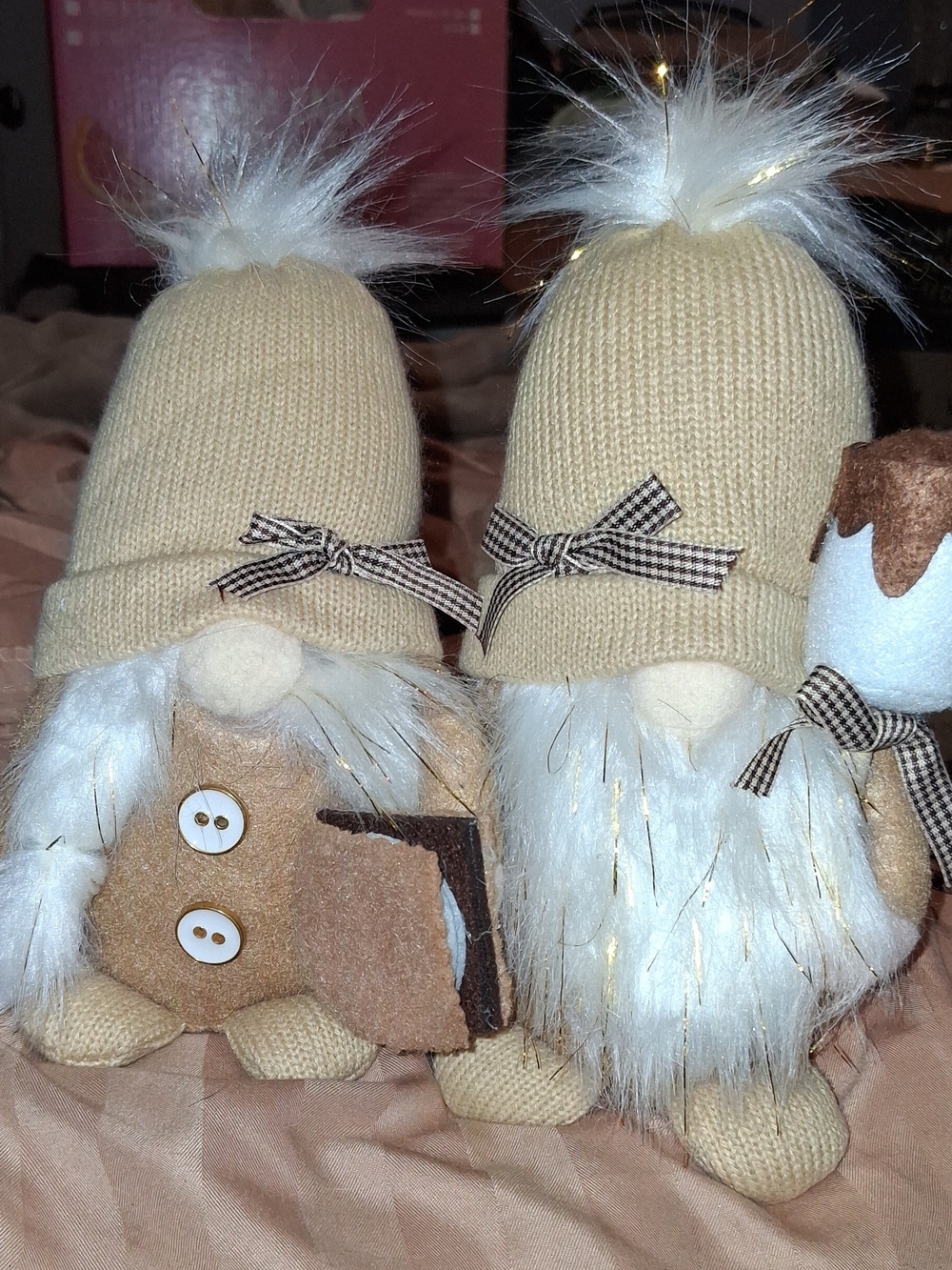 Plush Beige "SMORES" Plush Gnomes